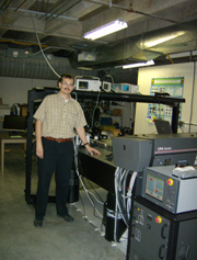 Assistant Professor Gruzdev Vitaly, is the operator of MU's new femtosecond laser. The Ultra-Fast, Ultra-Intense Laser (UUL), at the University of Missouri's Department of Mechanical and Aerospace Engineering, could change cancer treatments, dentistry procedures, precision metal cutting and joint implant surgeries.