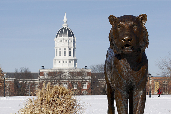 Tiger Plaza and Jesse Hall