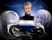 Judy Wall Judy Wall, a professor of biochemistry at the University of Missouri, is working with bacteria that convert toxic radioactive metal to inert substances. Photo reprinted with permission of MIZZOU magazine.
