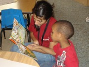 Jumpstart A jumpstart tutor and her student work on reading and comprehension. Jumpstart is funded by AmeriCorps and primarily works with low-income children ages 3 to 5.