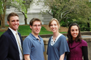 Goldwater Scholars - 2010 The four MU students named as 2010 Goldwater Scholars. From left to right, Daniel Cook, Bert Drury, April Diebold, Rachel Waller.