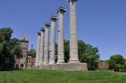 Today, construction works will begin cosmetic repairs to the bases of the Columns on the Francis Quadrangle at the University of Missouri. Today, construction works will begin cosmetic repairs to the bases of the Columns on the Francis Quadrangle at the University of Missouri.