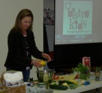 Bistro Kids In Lafayette County, Kiersten Firquain, a chef with Bistro Kids, presented a demonstration on creative ways to prepare fresh vegetables and incorporate them into school meals. She also taught knife technique at the Farm to Cafeteria workshop attended by area school food service staff. In 2007, Bistro Kids launched the Farm to School Lunch Program and currently feeds healthy lunches to nearly 1000 students in Kansas City and St. Louis.